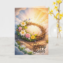 Crown of Thorns Vertical Folded Easter Card Karte