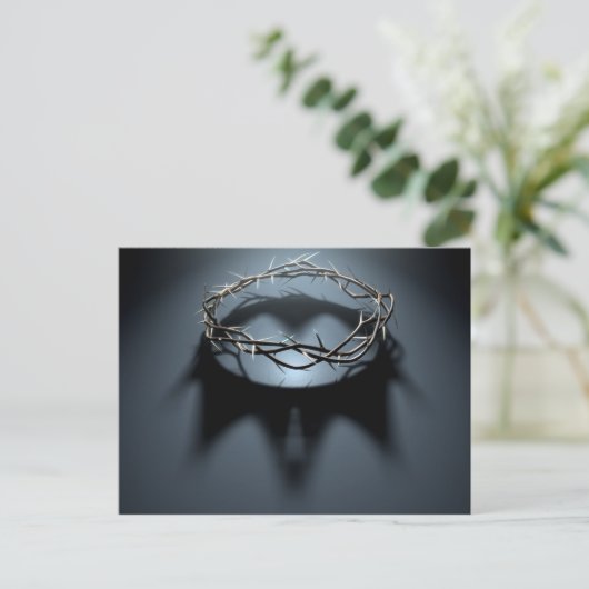 Crown Of Thorns With Royal Crown Shadow Postkarte (Stehend Vorderseite)