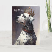 Crown Prince Dalmation - Dog Lovers Happy Birthday Karte (Vorderseite)