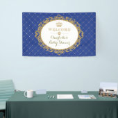 Crown Prince Royal Blue Gold Baby Dusche Willkomme Banner (Messeveranstaltung)