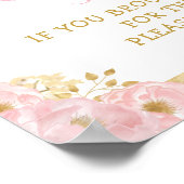 Crown Princess Blush Bloral Baby Diaper Raffel Poster (Ecke)