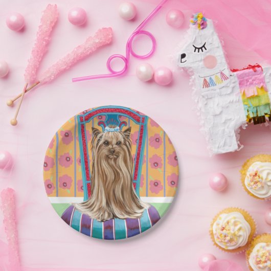 Crown Princess Yorkie Pappteller (Party)