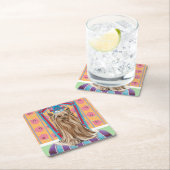 Crown Princess Yorkie Rechteckiger Pappuntersetzer (Vor Ort)