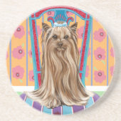 Crown Princess Yorkie Sandstein Untersetzer (Vorne)