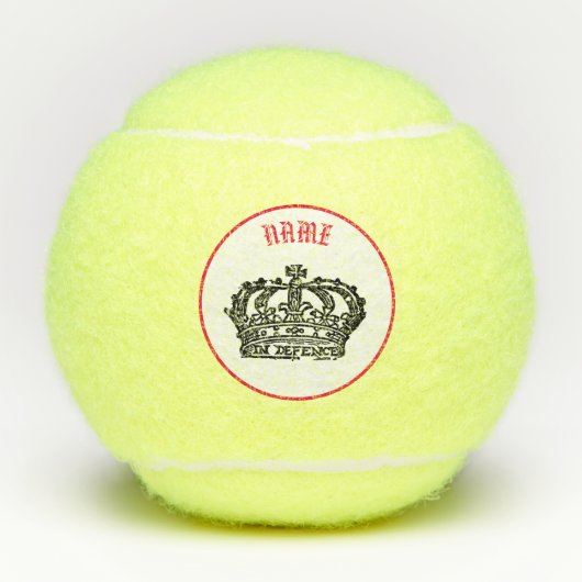 CROWN QUEEN INDIVIDUELLE NAME Tennis Ball (Vorderseite)