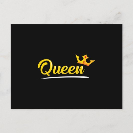 Crown Queen Princess Gold Royal Funny Gift Idee Postkarte (Vorderseite)
