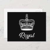 Crown Queen Princess Gold Royal Funny Gift Idee Postkarte (Vorne/Hinten)