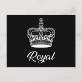 Crown Queen Princess Gold Royal Funny Gift Idee Postkarte (Vorderseite)