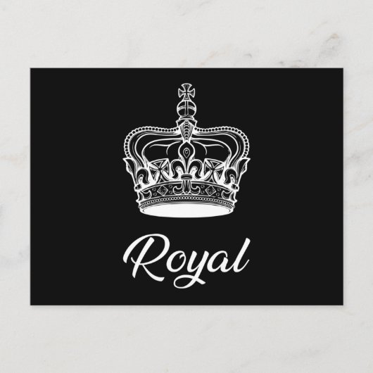 Crown Queen Princess Gold Royal Funny Gift Idee Postkarte (Vorderseite)