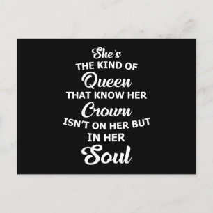 Crown Queen Royal Princess Gold Funny Gift Idee Postkarte