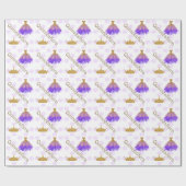 Crown Quinceanera Wrapping Paper Geschenkpapier (Flach)