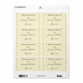 Crown Regency in Gold Ivory Water Flasche Label (Vorne)