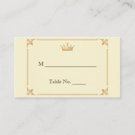 Crown Regency in Gold Ivory Wedding Platzkarten