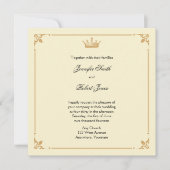 Crown Regency in Gold und Elfenbein Einladung zur (Vorderseite)