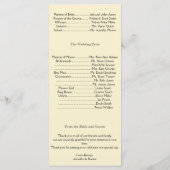 Crown Regency in Gold und Elfenbein Programm (Rückseite)