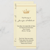 Crown Regency in Gold und Elfenbein Programm (Vorne/Hinten)