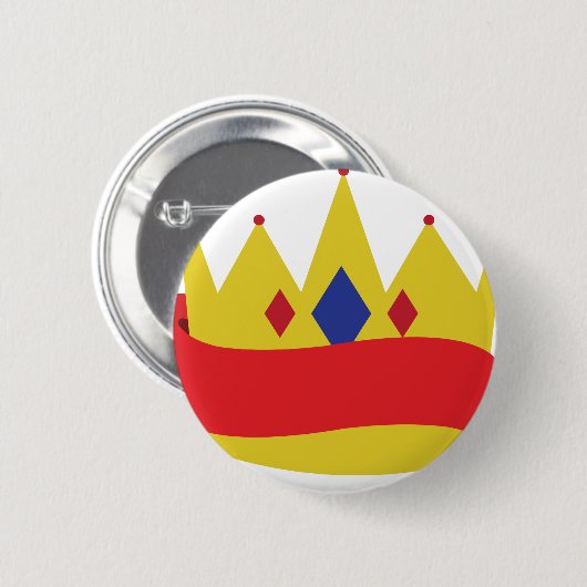 Crown Ribbon Button (Vorne & Hinten)