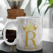 Crown Royal Initial Letter Monogram Name Marble Kaffeetasse