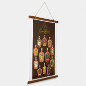 CROWN ROYAL WHISKY COLLECTION INSPIRATIONALER DRUC WANDTEPPICH MIT HOLZRAHMEN (Gewinkelt)