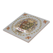 Crown Shield-Familienwappen-Nachname Fliese (Seite)