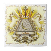 Crown Shield Unicorn Fliese (Vorderseite)