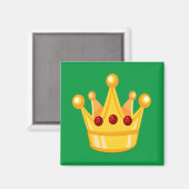 Crown Square Magnet (Vorderseite/Rückseite)