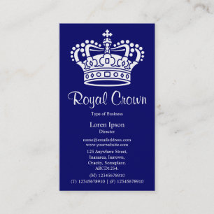 Crown Symbol 02 - White on Deep Navy (Gold Card) Visitenkarte