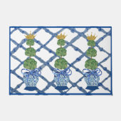 Crown Topiary Chinoiserie Ginger Jars Jar Fußmatte (Vorderseite)