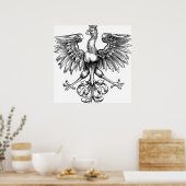 Crown Vintage polnische Adler Art Print Poster (Küche)