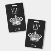 Crown VIP-Abzeichen Ausweis (Vorder- & Rückseite)