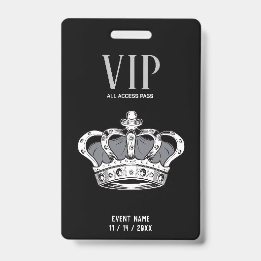 Crown VIP-Abzeichen Ausweis (Vorderseite)