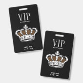 Crown VIP-Abzeichen Ausweis (Vorder- & Rückseite)