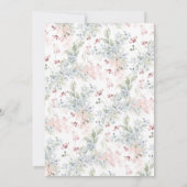 Crown Wappen Monogram Pink Blue Baby Dusche Einladung (Rückseite)