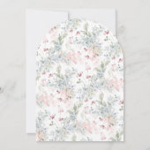 Crown Wappen Monogram Pink Blue Baby Dusche Einladung (Rückseite)