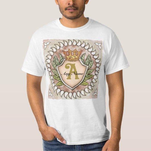 Crown Wing Monogramm T-Shirt (Vorderseite)