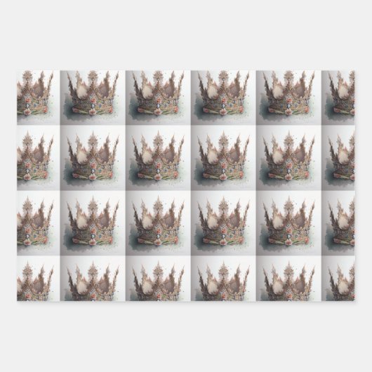 Crown Wrapping Paper Fit für eine Königin Geschenkpapier Set (Vorderseite 3)