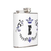 Crown Wreath Monogram 'E' Flachmann (Rechts)