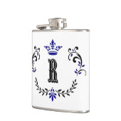 Crown Wreath Monogram 'R' Flachmann (Links)