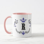 Crown Wreath Monogram 'R' Tasse (Links)