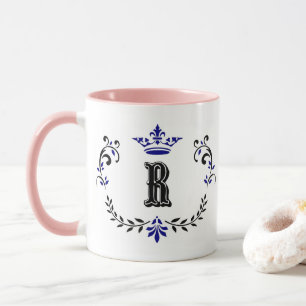 Crown Wreath Monogram 'R' Tasse