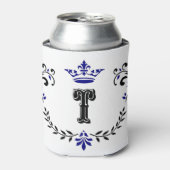 Crown Wreath Monogram 'T' Dosenkühler (Kanne Vorderseite)