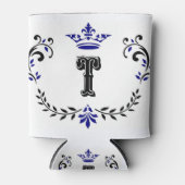 Crown Wreath Monogram 'T' Dosenkühler (Vorderseite)