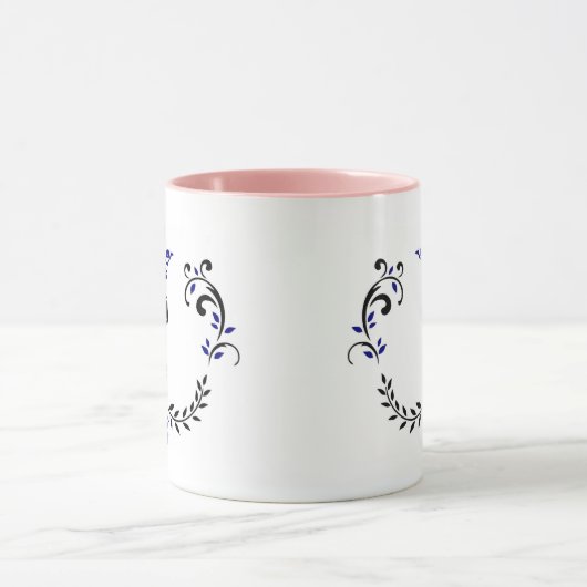 Crown Wreath Monogram 'T' Tasse (Zentrum)