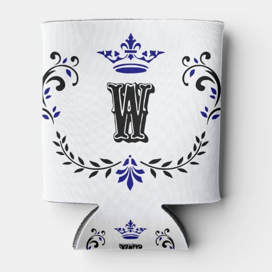 Crown Wreath Monogram 'W' Dosenkühler (Vorderseite)