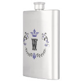 Crown Wreath Monogram 'W' Flachmann (Links)