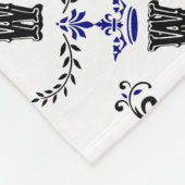 Crown Wreath Monogram 'W' Fleecedecke (Ecke)