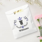 Crown Wreath Monogram "W" Personalisiert Geschenktütchen (Versiegelt)