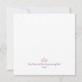 Crowned Beauty Queen Flat Thank You Card Dankeskarte (Rückseite)