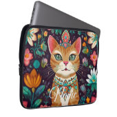 Crowned Bejewelled Cat  Laptopschutzhülle (Vorne Rechts)