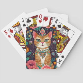Crowned Bejewelled Cat Spielkarten